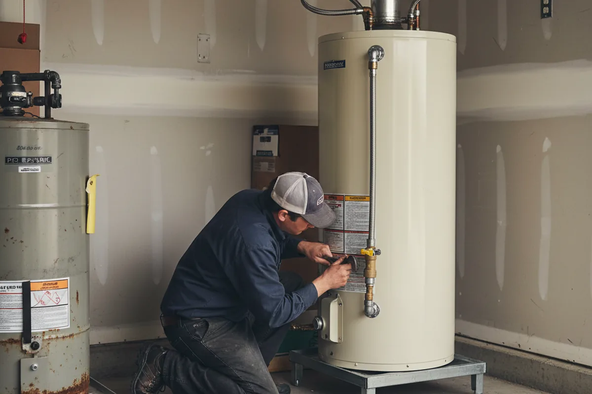 Water heater and shutoff valve replacement in Hemphill